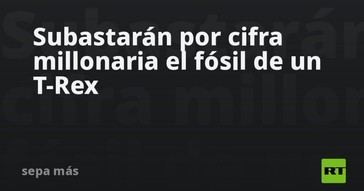 Fósil de T-Rex saldrá a subasta por millones en EE.UU