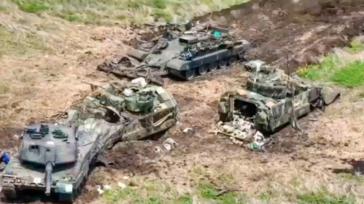 Ucrania pierde tanques alemanes y vehículos blindados estadounidenses en combate