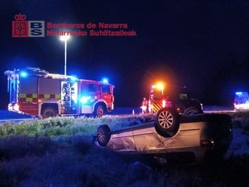 Tres heridos en accidente de tráfico en Bardenas Reales