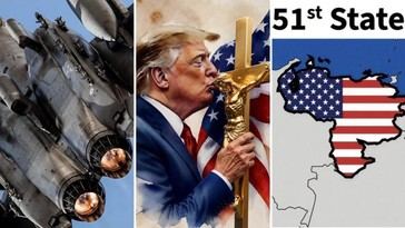 Trump publica una acuarela en la que besa un crucifijo
