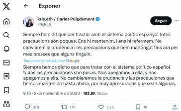Carles Puigdemont no se fía del gobierno de Pedro Sánchez