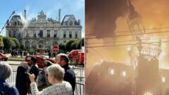 El histórico ayuntamiento de Limoges sufre daños en un aparente ataque incendiario