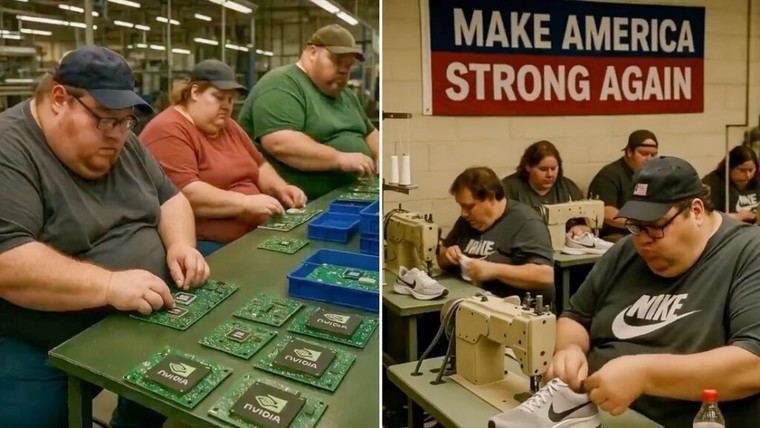 China lanza un video satírico contra Trump mostrando estadounidenses obesos en fábricas