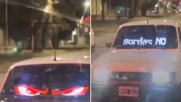Coche con mensaje ofensivo provoca furia en Argentina