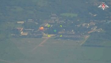 Drones rusos destruyen base de mercenarios en el Dniéper