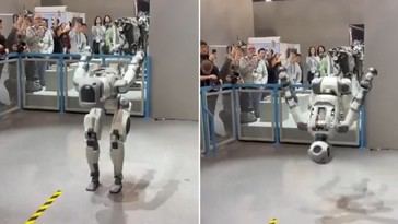 Atlas, el robot de Boston Dynamics, sorprende con un espectacular salto mortal en CES 2026
