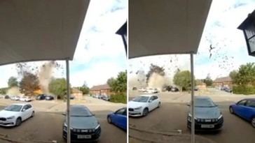 Explosión en bungaló deja un herido y el techo volando por los aires