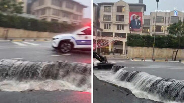 Fuertes lluvias provocan un hundimiento y una gran grieta en una avenida de Turquía