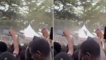 Presidente de Kenia recibe un zapato durante su discurso en Migori