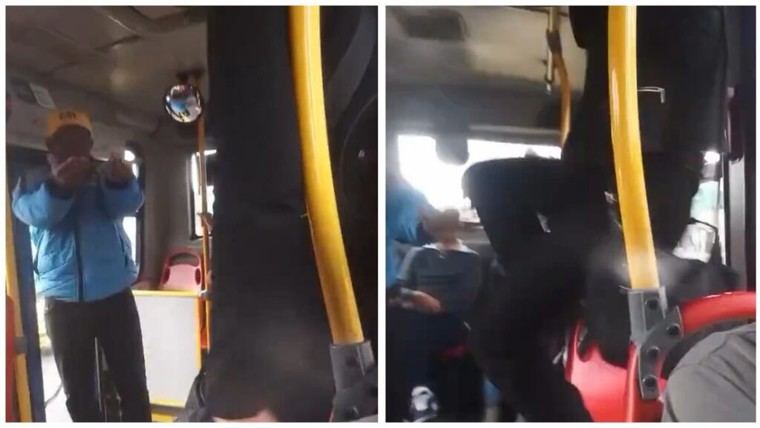 Mujer sorprende a agresor con una espectacular patada en autobús de Bogotá