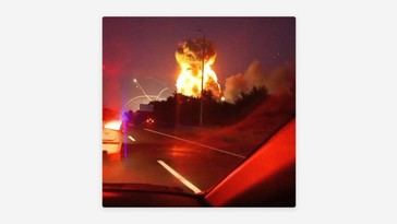 Explosión ilumina la noche en las cercanías de Kiev