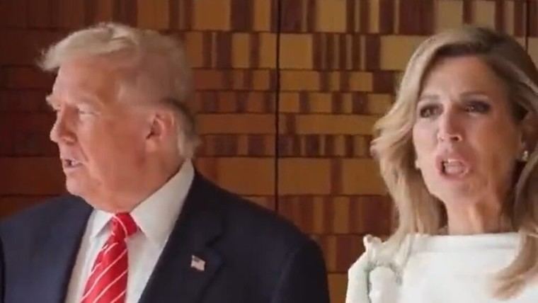 La reina de los Países Bajos imita a Trump en un video viral