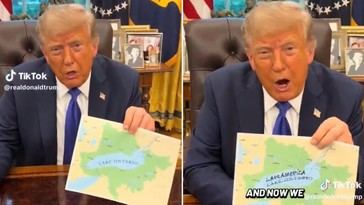 Trump renombra el lago Ontario como 'lago América' en un video de TikTok