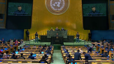 Zelenski habla en la ONU ante una audiencia casi vacía