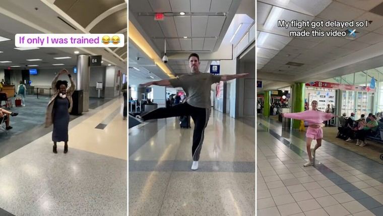 Bailar en un aeropuerto le cuesta a un hombre su vuelo, pero lo hace viral en TikTok