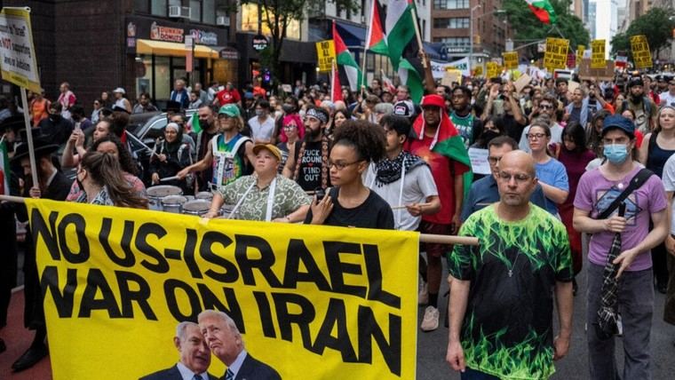 Protestas masivas en EE.UU. contra la guerra con Irán