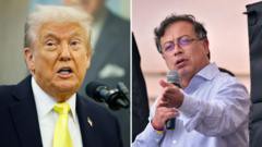Tensiones entre Trump y Petro amenazan la alianza EE.UU.-Colombia
